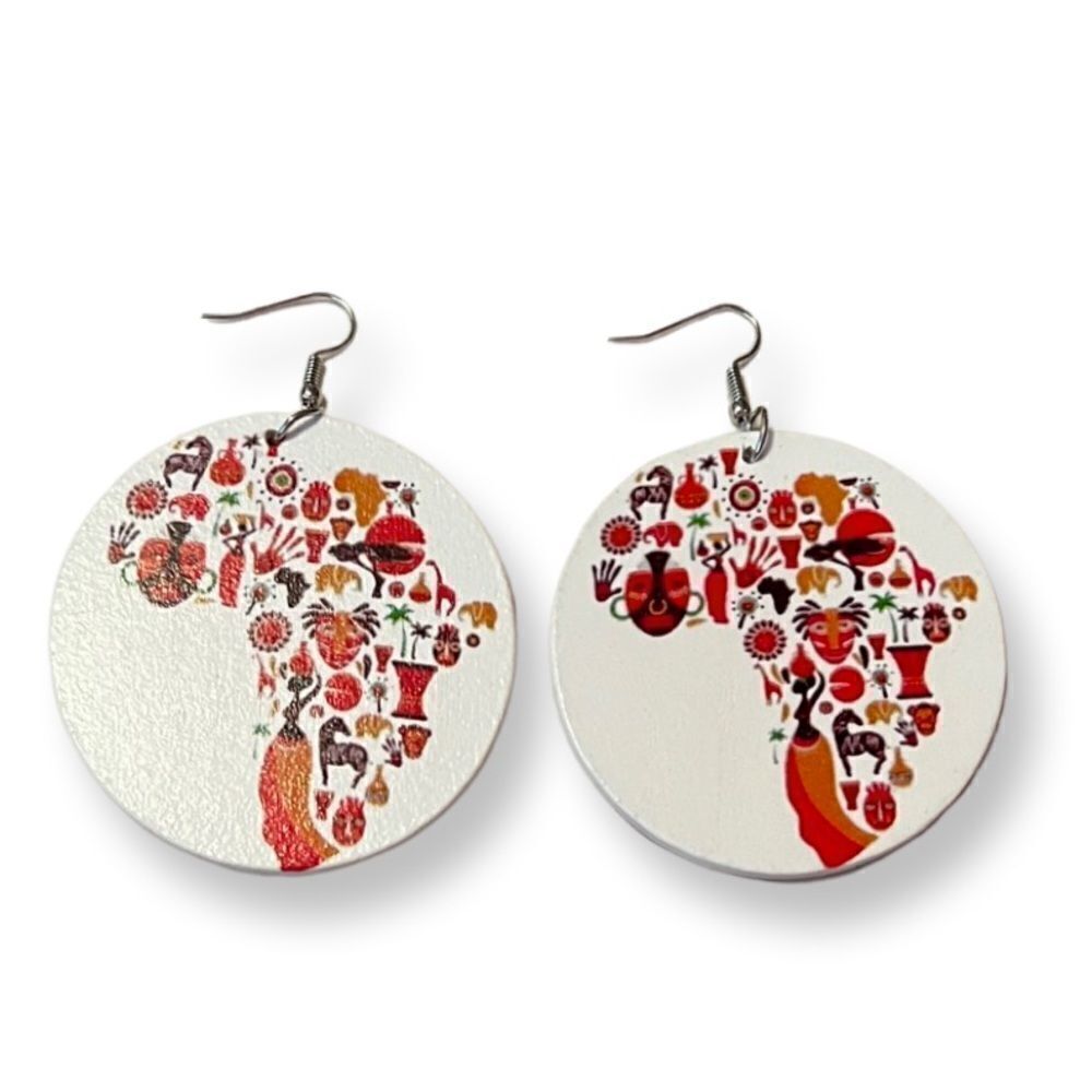 🤯5/$25🤯 NEW Round African Art And Culture Earrings